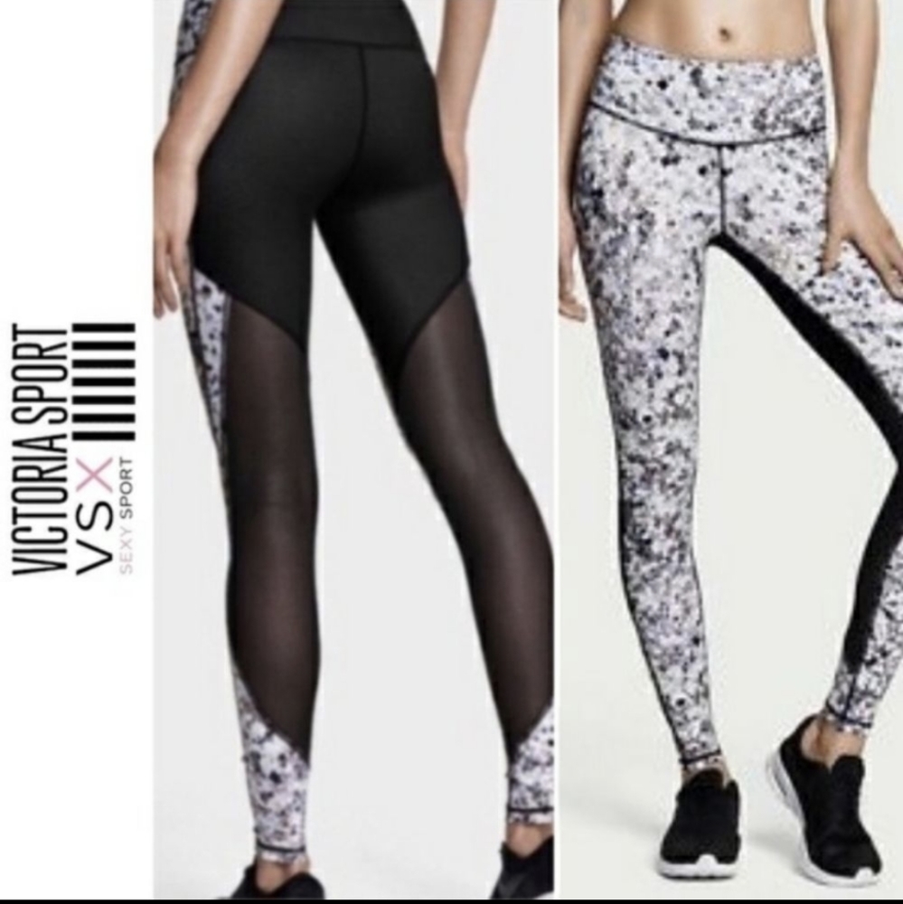 Victoria's Secret Star Purple Mesh Leggings